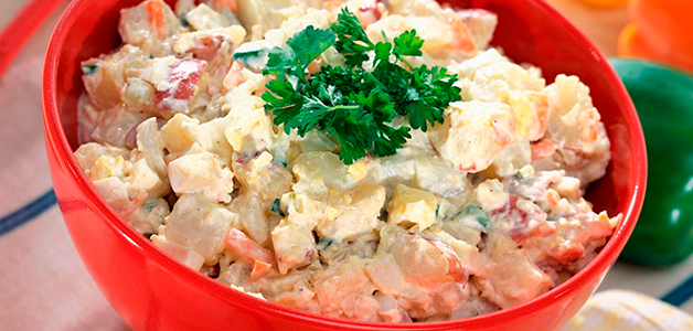 Салат с картофельной соломкой Картофельный салат с огурцами