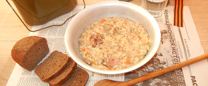 Солдатская каша с тушенкой Пшенная солдатская каша