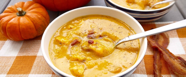Суп-пюре из тыквы с мясом Тыквенный суп с курицей