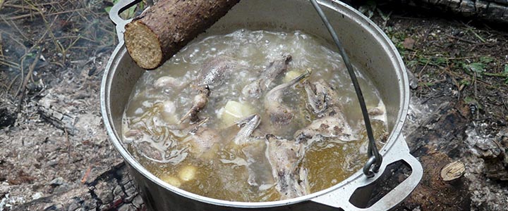 Уха на костре из щуки Уха на костре